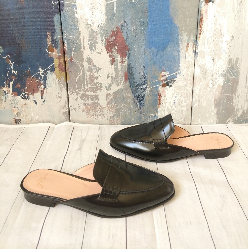 J. Crew Black Leather Mules - Picture 3 of 9